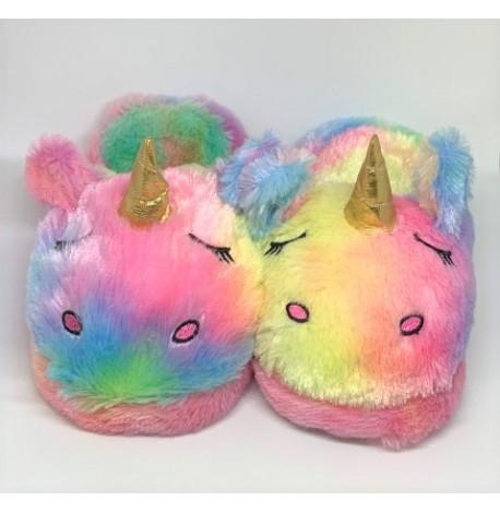 Детские домашние тапочки "Радужный Единорог"