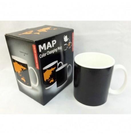 Чашка хамелеон "Карта мира" (300 мл)