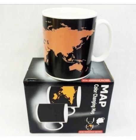 Чашка хамелеон "Карта мира" (300 мл)