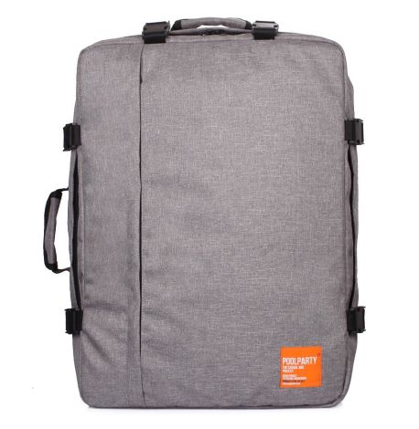 Рюкзак-сумка для ручной клади PoolParty Cabin (серый) - МАУ