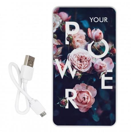 Повербанк (powerbank) Ziz "Троянди" 10000 mAh