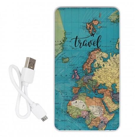 Повербанк (powerbank) Ziz "Карта путешествий" 10000 mAh