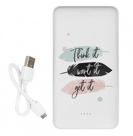 Повербанк (powerbank) Ziz "Думай, бажай, отримуй" 10000 mAh