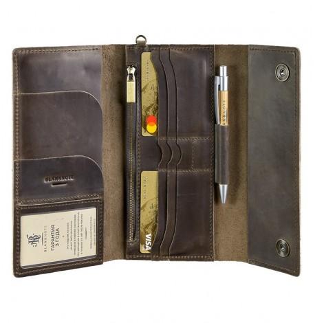 Шкіряний клатч-органайзер (тревел-кейс) 5.1 (темно-коричневий)