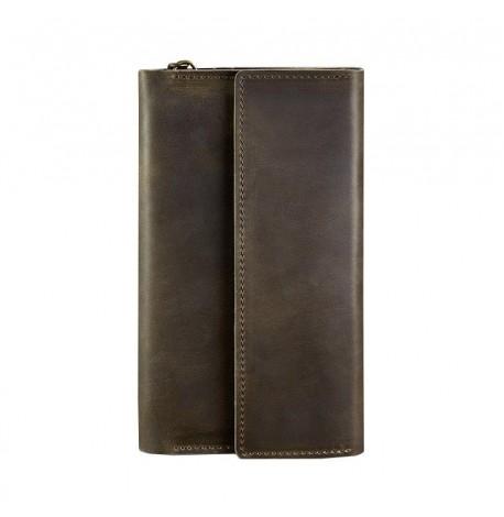 Шкіряний клатч-органайзер (тревел-кейс) 5.1 (темно-коричневий)