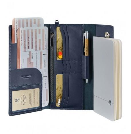 Шкіряний клатч-органайзер (тревел-кейс) 5.1 (темно-синій)
