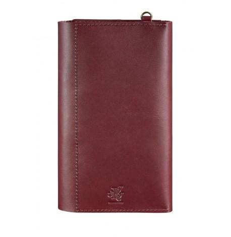 Кожаный клатч-органайзер (тревел-кейс) 5.1 (бордовый)