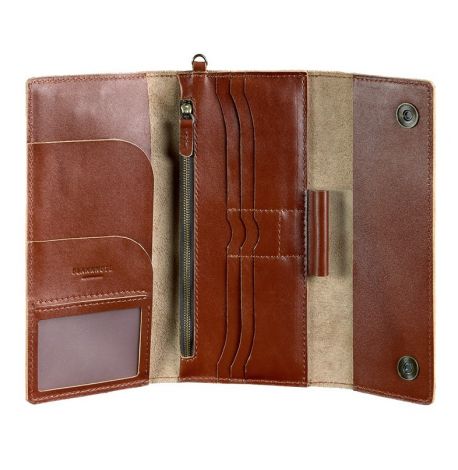 Шкіряний клатч-органайзер (тревел-кейс) 5.1 (світло-коричневий)