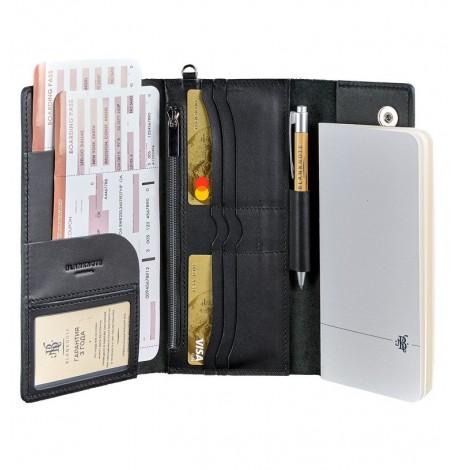 Кожаный клатч-органайзер (тревел-кейс) 5.1 (черный)