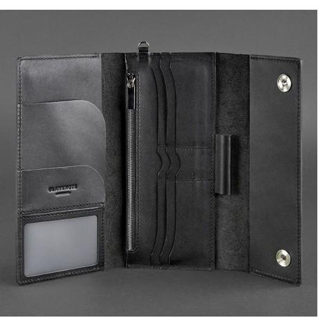 Кожаный клатч-органайзер (тревел-кейс) 5.1 (черный)