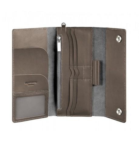 Шкіряний клатч-органайзер (тревел-кейс) 5.1 (темно-бежевий)