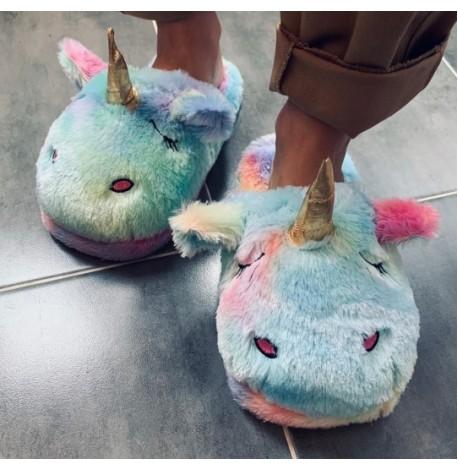 Домашние тапочки "Единорог. Радужный бриз"