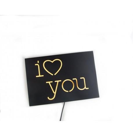 Настенная Led вывеска I love you