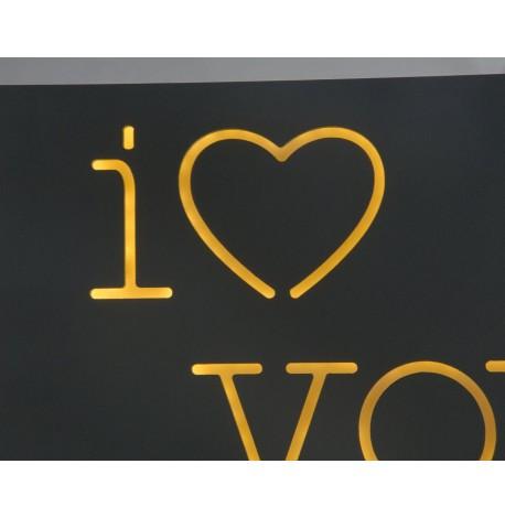 Настенная Led вывеска I love you