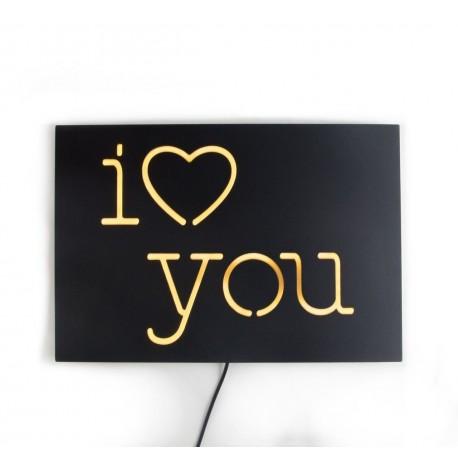 Настенная Led вывеска I love you