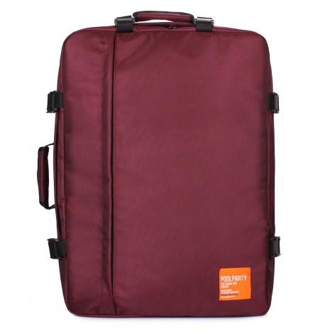 Рюкзак-сумка для ручной клади PoolParty Cabin (бордовый) - МАУ