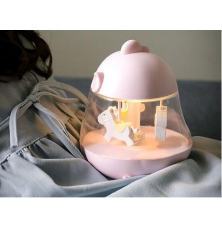 Детский музыкальный ночник "Карусель" (розовый)