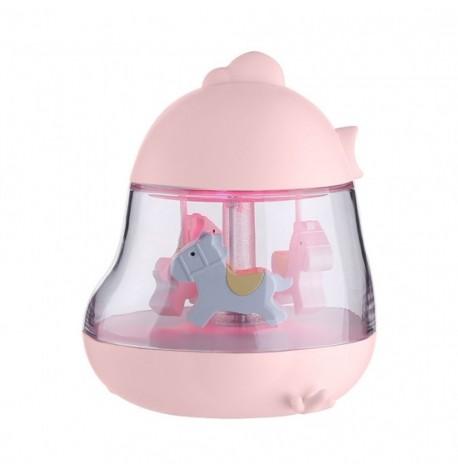 Детский музыкальный ночник "Карусель" (розовый)