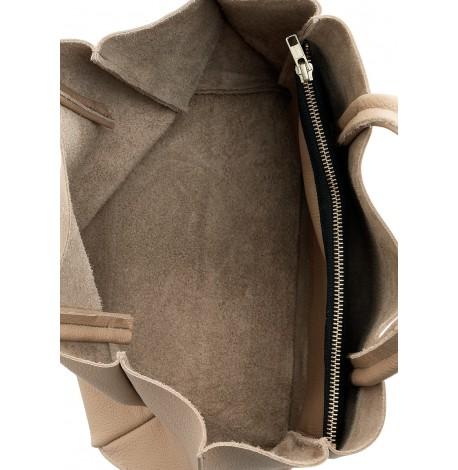 Женская кожаная сумка Poolparty Soho (бежевая)