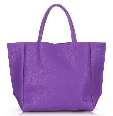 Женская кожаная сумка Poolparty Soho (фиолетовая)
