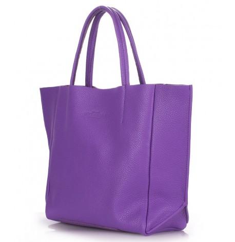 Женская кожаная сумка Poolparty Soho (фиолетовая)