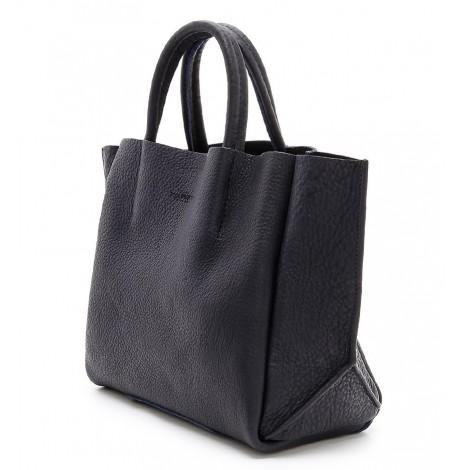 Женская кожаная сумка Poolparty Soho (черная)