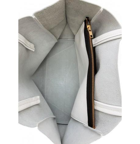 Женская кожаная сумка Poolparty Soho (белая)