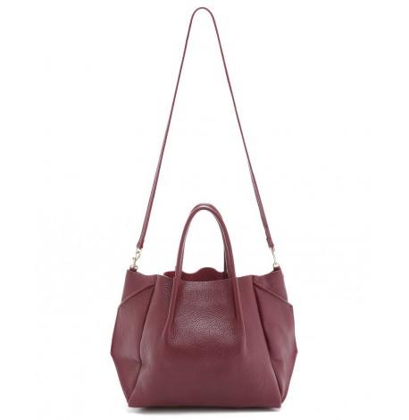 Женская кожаная сумка Poolparty Soho Remix (бордовая)