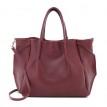 Женская кожаная сумка Poolparty Soho Remix (бордовая)