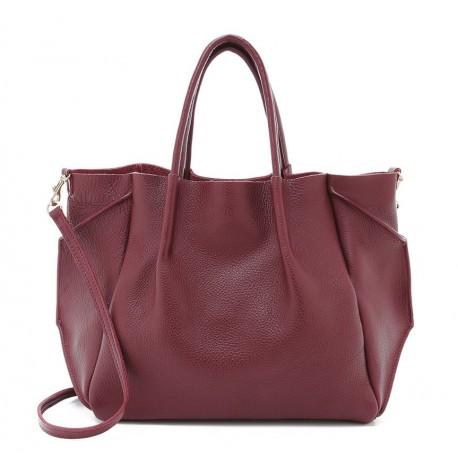 Женская кожаная сумка Poolparty Soho Remix (бордовая)