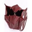 Женская кожаная сумка Poolparty Soho Remix (бордовая)