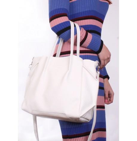 Жіноча шкіряна сумка Poolparty Soho Remix (біла)