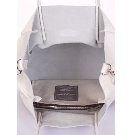 Жіноча шкіряна сумка Poolparty Soho Remix (біла)