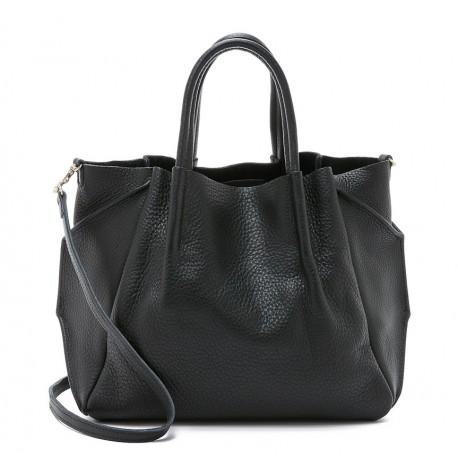 Женская кожаная сумка Poolparty Soho Remix (черная)