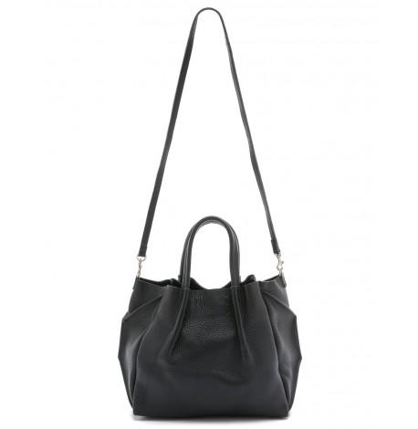 Женская кожаная сумка Poolparty Soho Remix (черная)