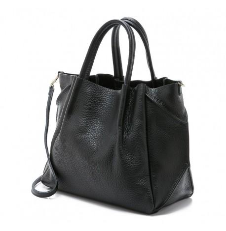 Женская кожаная сумка Poolparty Soho Remix (черная)