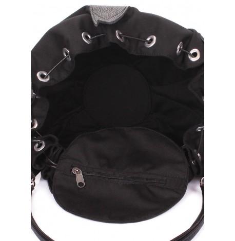 Женская кожаная сумка Poolparty Flower (черная)