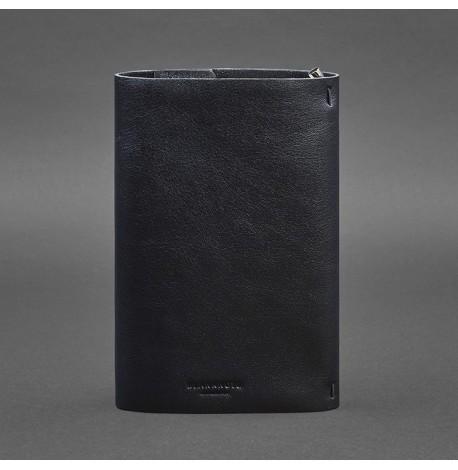 Кожаный блокнот cофт-бук 7.0 (темно-синий) кожа Krast