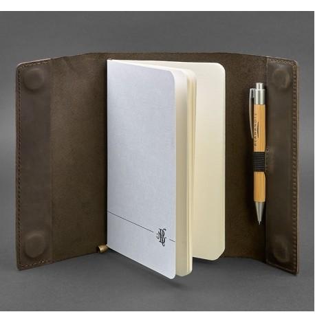 Кожаный блокнот cофт-бук 7.0 (темно-коричневый)