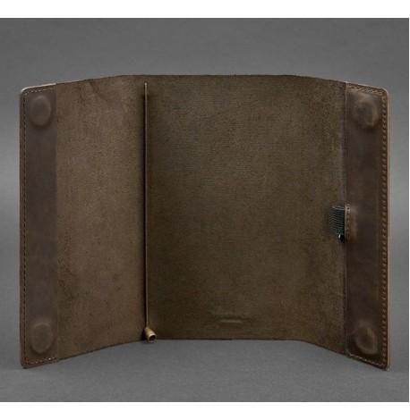 Кожаный блокнот cофт-бук 7.0 (темно-коричневый)