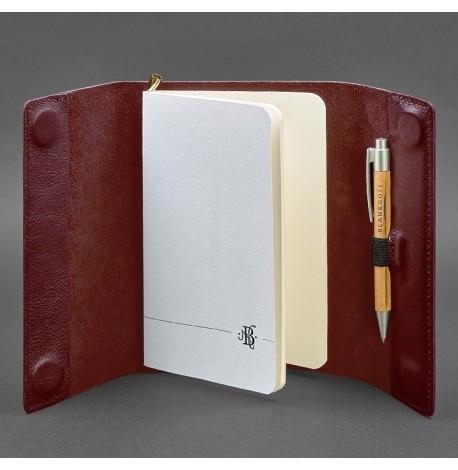 Шкіряний блокнот Cофт-бук 7.0 (бордовий) шкіра Krast