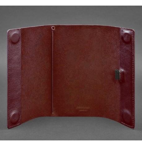 Шкіряний блокнот Cофт-бук 7.0 (бордовий) шкіра Krast