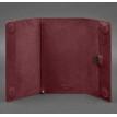 Кожаный блокнот cофт-бук 7.0 (бордовый) кожа Crazy Horse
