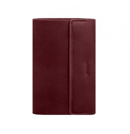 Кожаный блокнот cофт-бук 7.0 (бордовый) кожа Crazy Horse