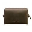 Кожаная косметичка-несессер (темно-коричневая) кожа Crazy Horse