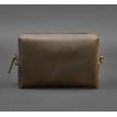 Кожаная косметичка-несессер (темно-коричневая) кожа Crazy Horse