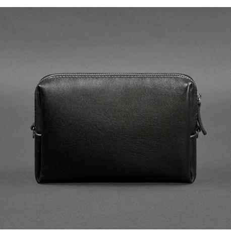 Шкіряна косметичка-несесер (чорна) шкіра Krast