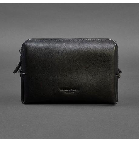 Шкіряна косметичка-несесер (чорна) шкіра Krast