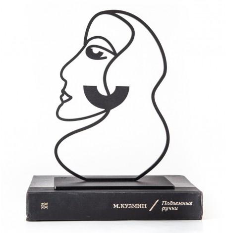 Держатель для книг «Ее профиль» (черный)