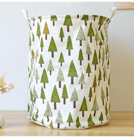 Кошик для іграшок, білизни на зав'язках "Зелений ліс"